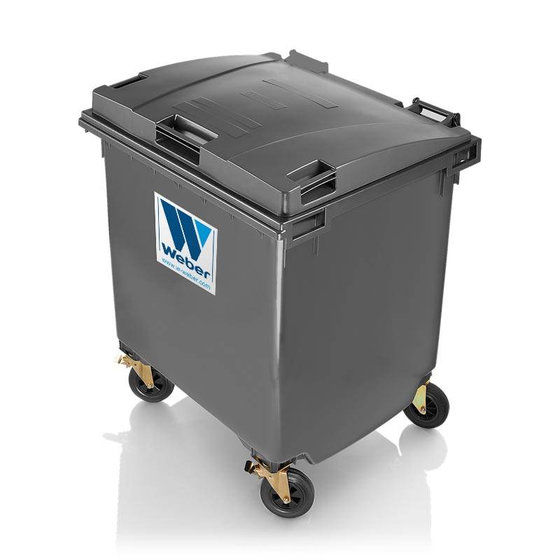 Abfallbehälter MGB 1100 Liter Flachdeckel – Weber GmbH